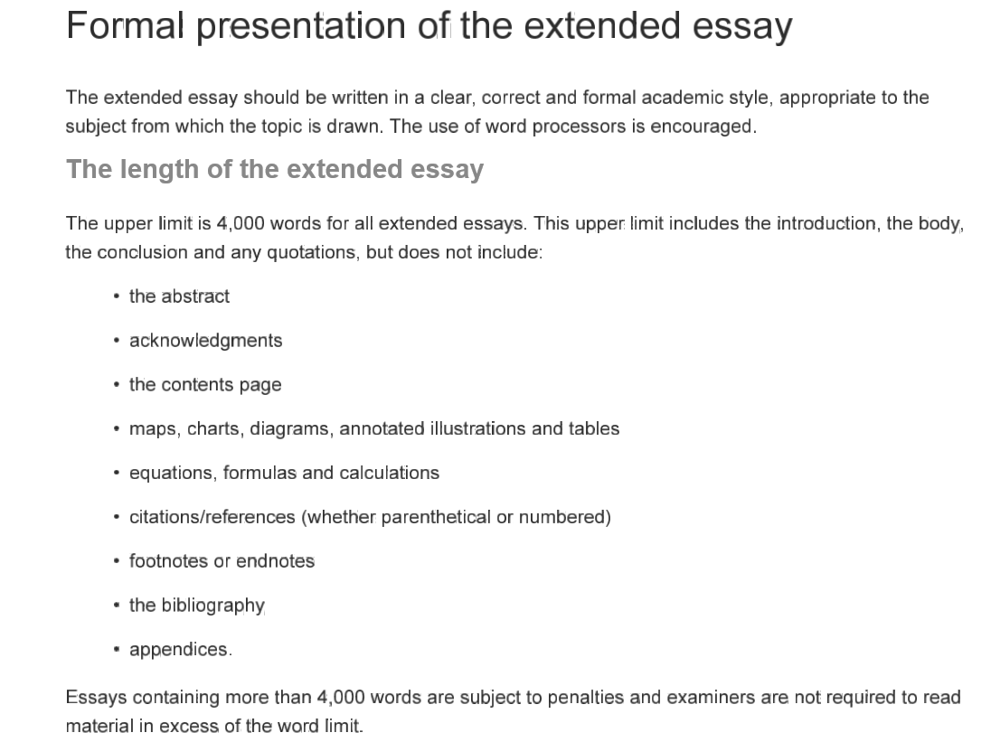 Extended essay help